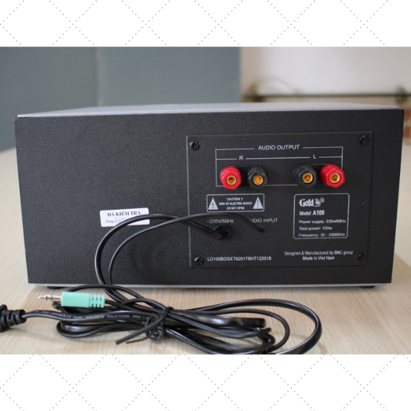 Mặt sau của amply A150 cho quán cà phê Amply A150 cho quán cà phê