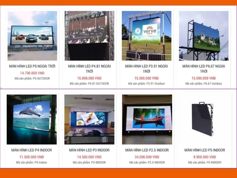 Bảng giá bán màn hình led cho nhà hàng tiệc cưới, hội nghị Bảng giá bán màn hình led cho nhà hàng tiệc cưới, hội nghị