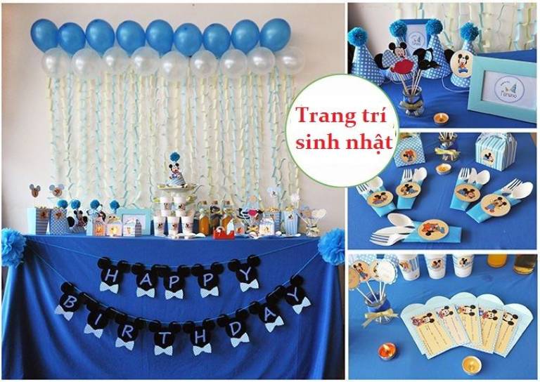 Phụ Kiện Trang Trí Sinh Nhật Trọn Gói  Shop Cưng Party