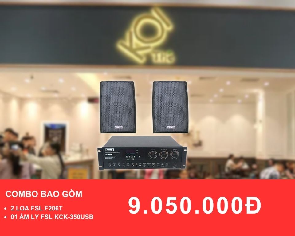Loa treo tường FSL F206T Dành cho quán trà sữa diện tích dưới 50m2