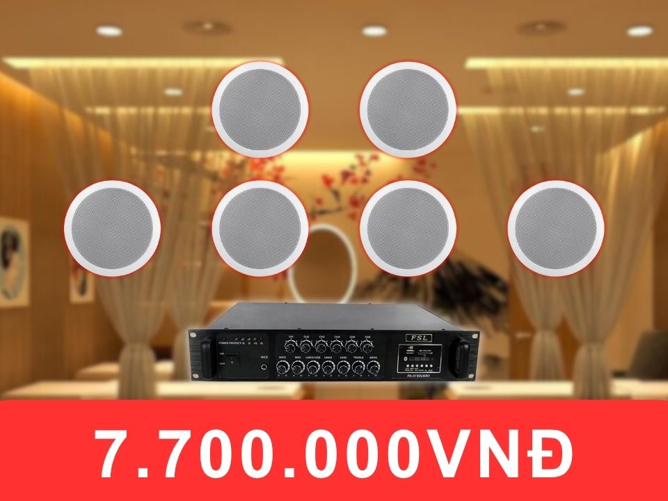 Loa treo âm trần FSL F104AT cho spa diện tích 100-200m2