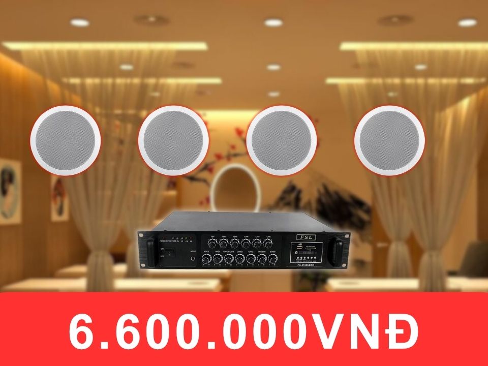 Loa treo âm trần FSL F104AT cho spa diện tích 50-100m2