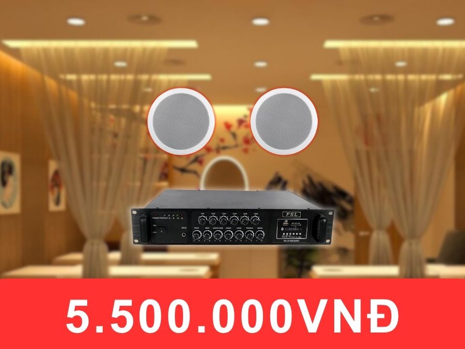 Loa treo âm trần FSL F104AT cho spa diện tích dưới 50m2