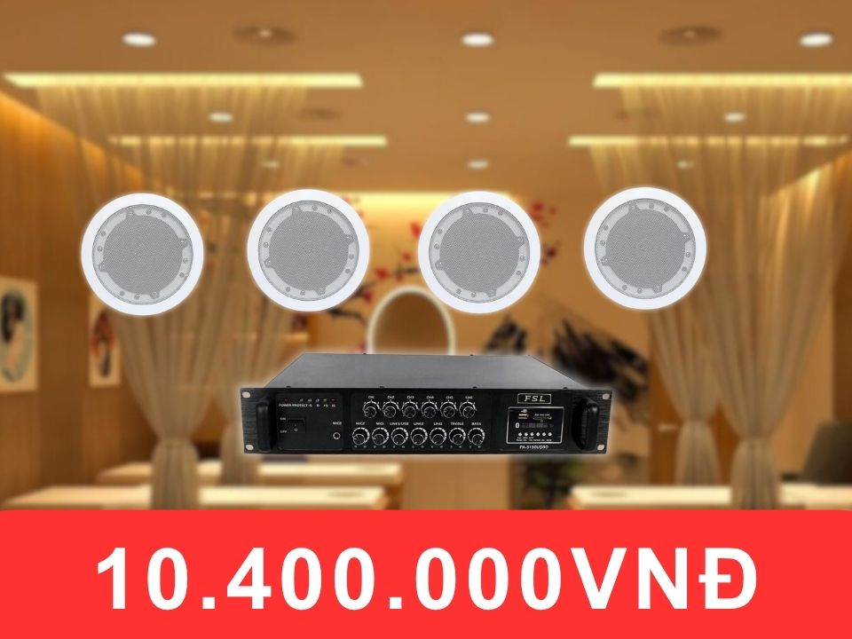 Loa treo âm trần FSL F106AT cho spa diện tích 50-100m2