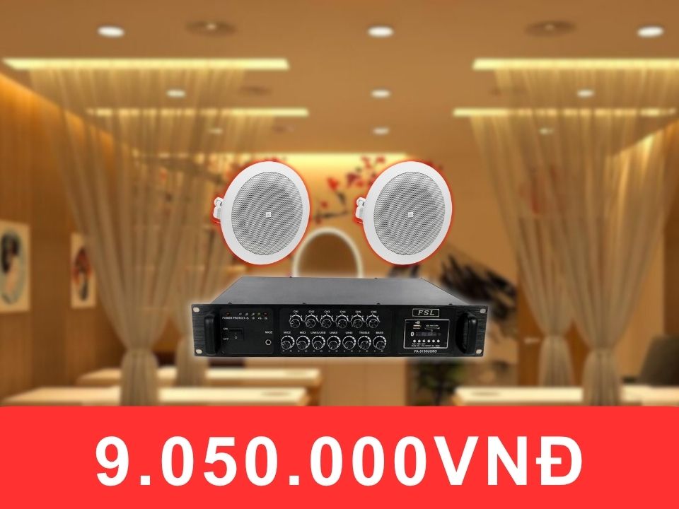 Loa treo âm trần JBL 8218 cho spa diện tích duới 50m2