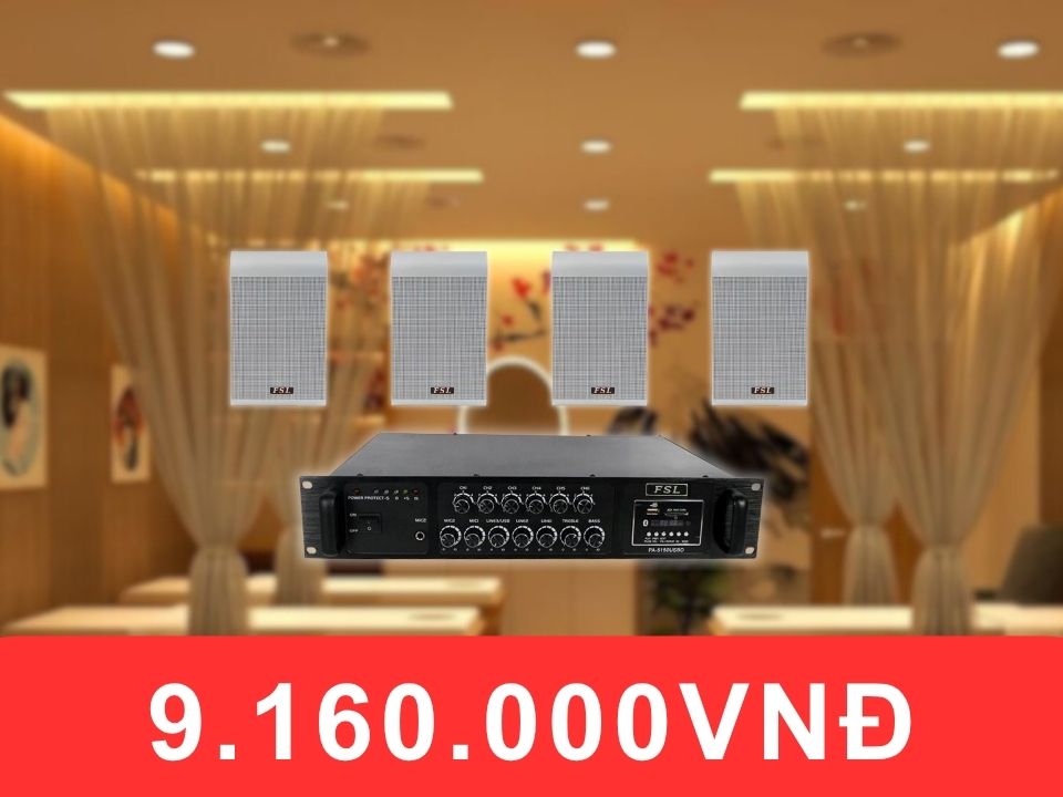 Loa treo tường FSL F204T cho spa diện tích 50-100m2