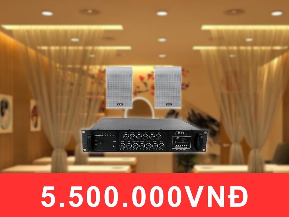Loa treo tường FSL F204T cho spa diện tích dưới 50m2
