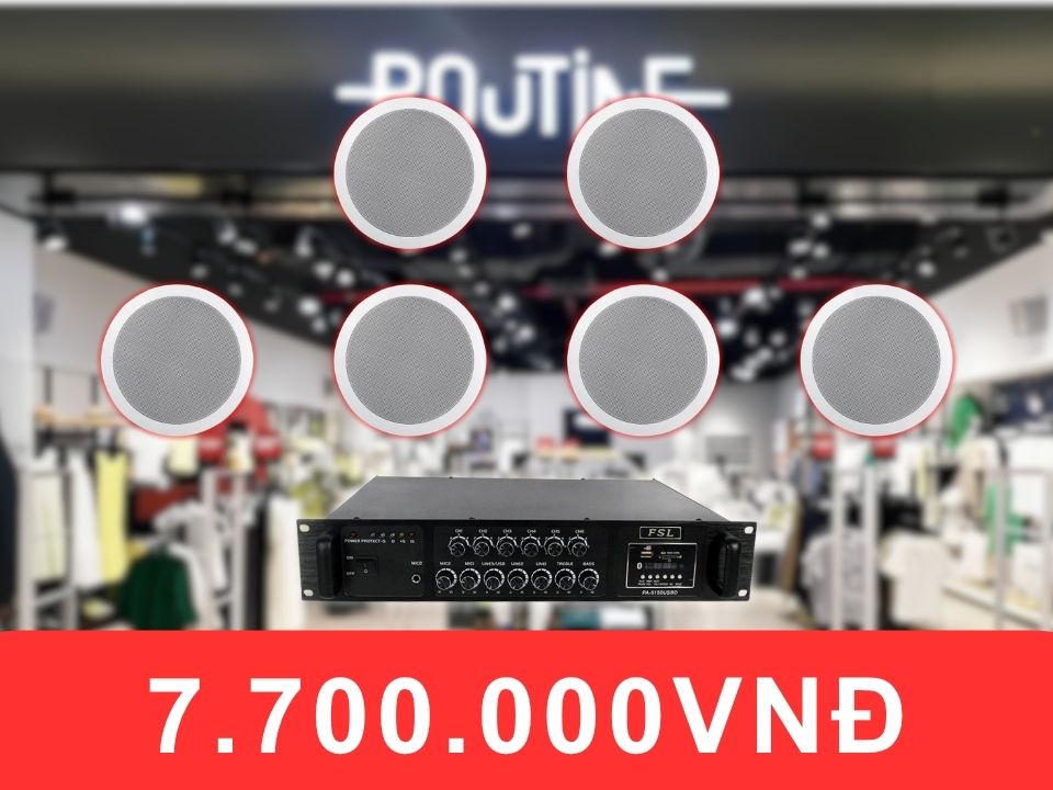 Loa âm trần FSL F104AT dành cho shop quần áo diện tích 100-200m2
