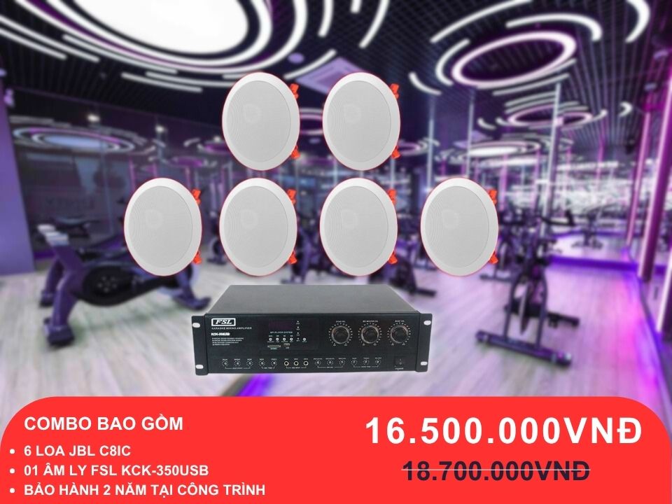 Loa âm trần JBL C8IC cho phòng gym 100-200m2