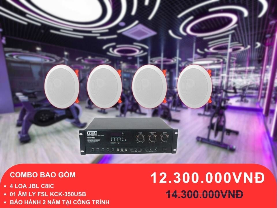 Loa âm trần JBL C8IC cho phòng gym dưới 100m2