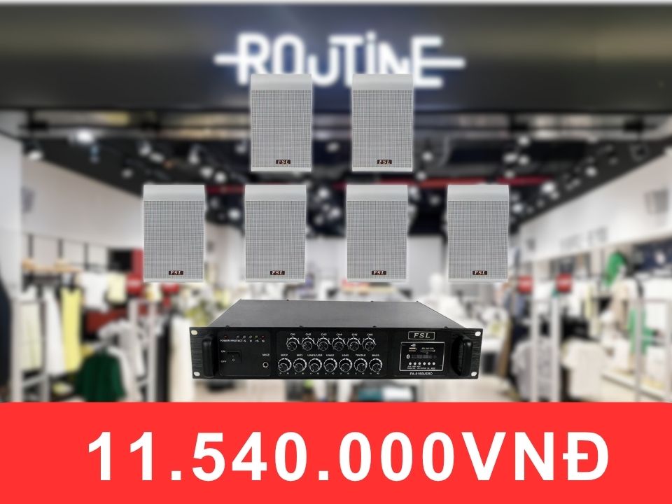 Loa treo tường FSL F204T dành cho shop quần áo diện tích 100-200m2