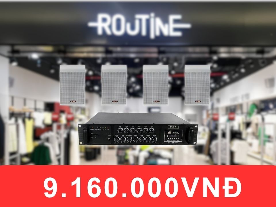 Loa treo tường FSL F204T dành cho shop quần áo diện tích 50-100m2