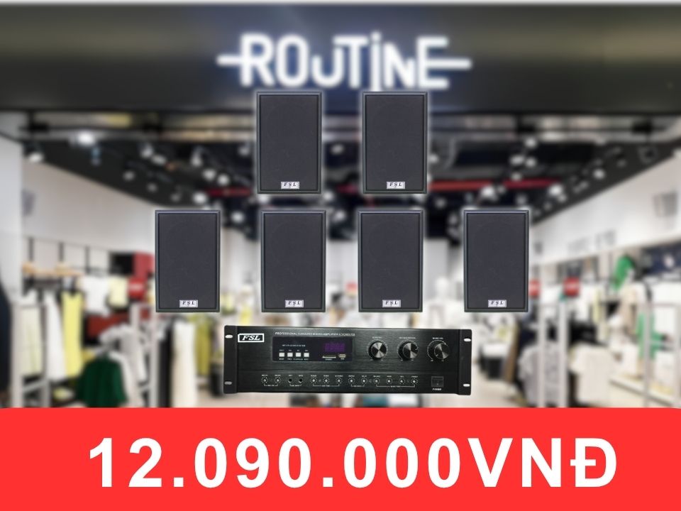 Loa treo tường FSL V25 dành cho shop quần áo diện tích 100-200m2