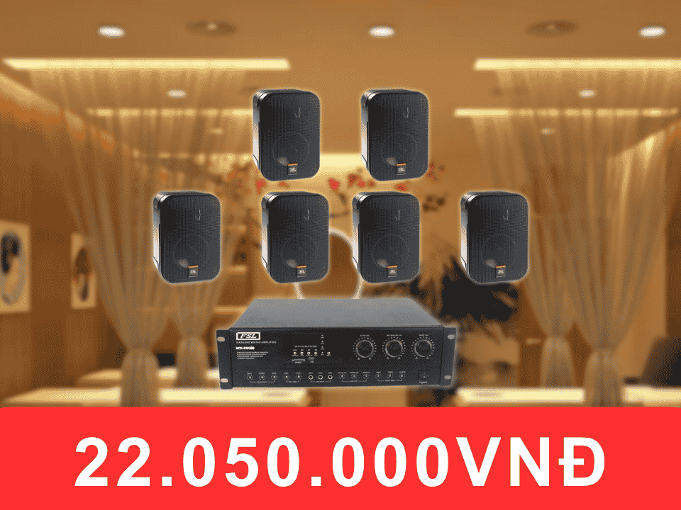 Loa treo tường JBL control 1 pro cho shop quần áo diện tích 100-200m2