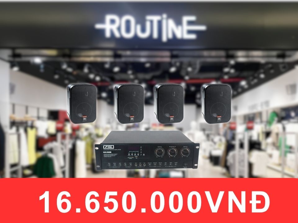 Loa treo tường JBL control 1 pro dành cho shop quần áo diện tích 50-100m2