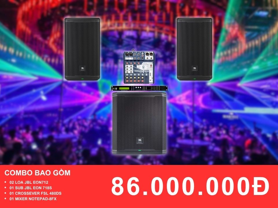 Loa JBL cho quán bar dưới 100m2