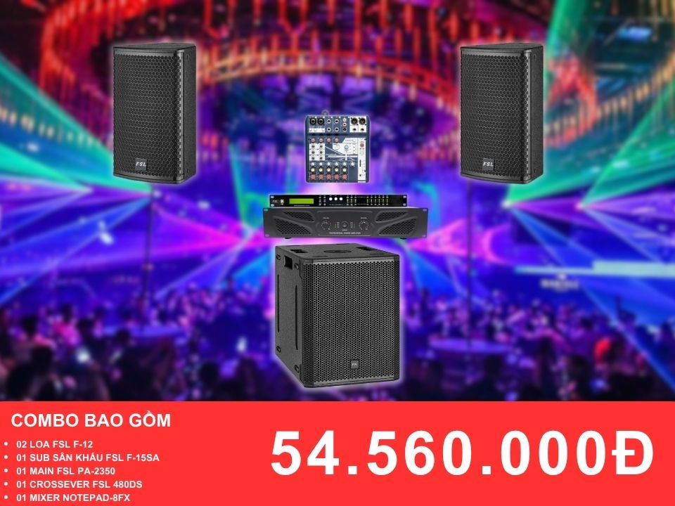 Loa FSL cho quán bar dưới 100m2