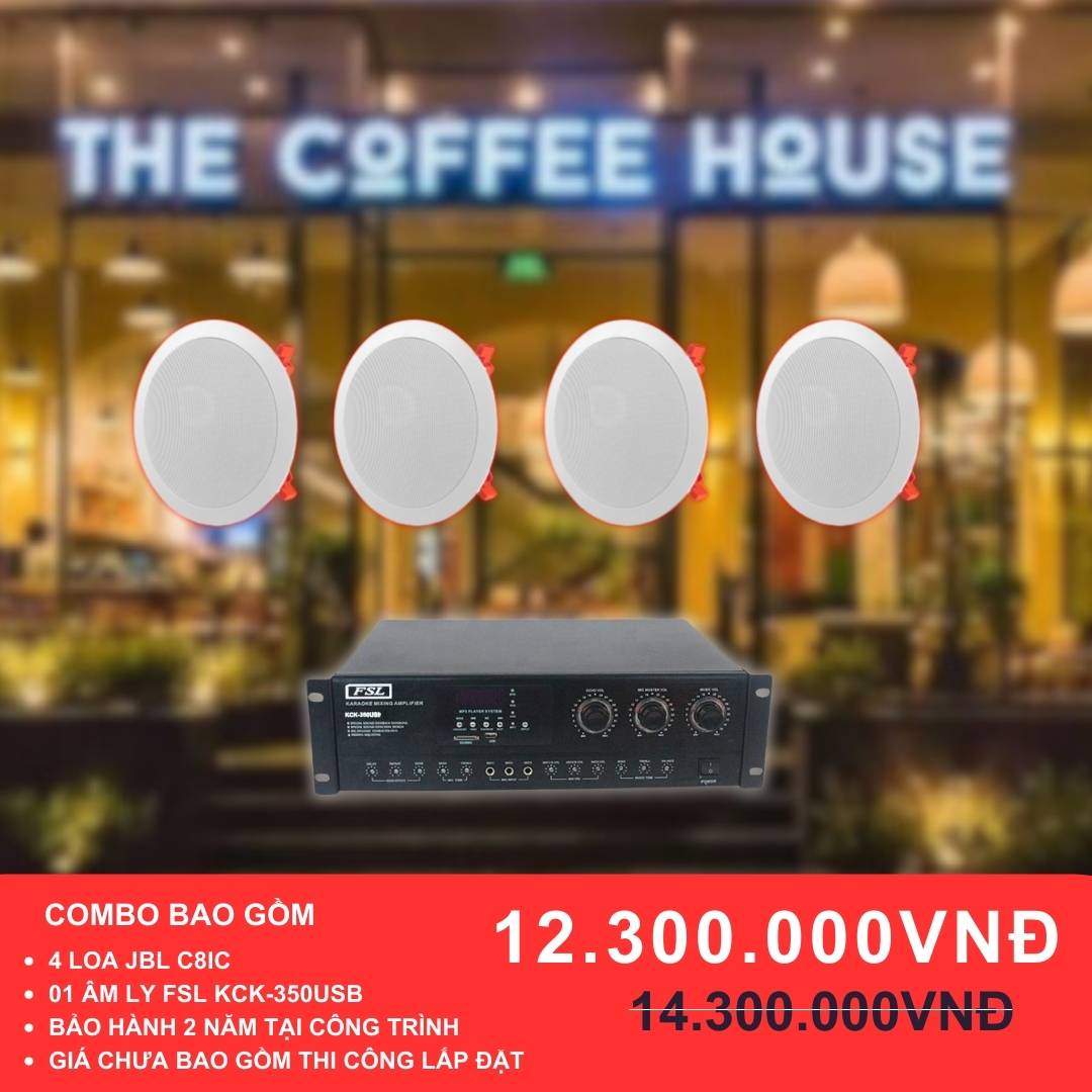 Loa âm trần JBL C8IC cho quán cafe 50-100m2