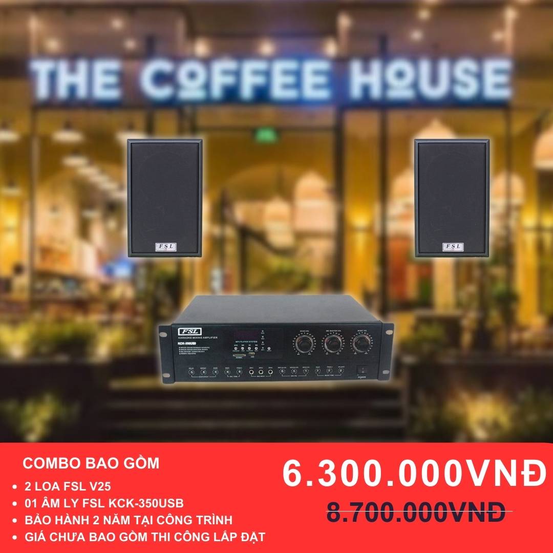 Loa treo tường FSL V25 cho quán dưới 50m2