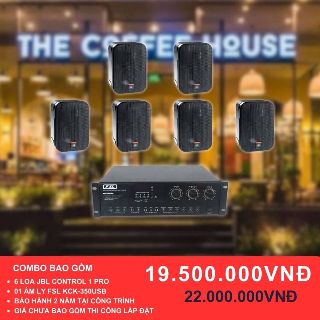 Loa treo tường JBL cho quán cafe 100-200m2