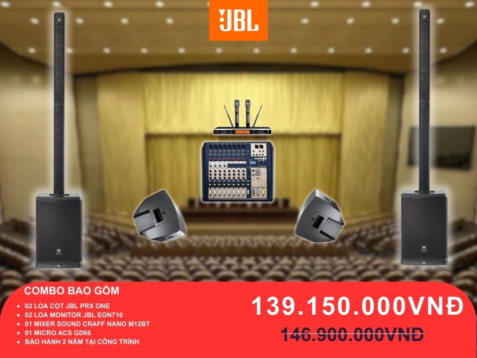 Loa JBL PRX One Cho hội trường dưới 100m2
