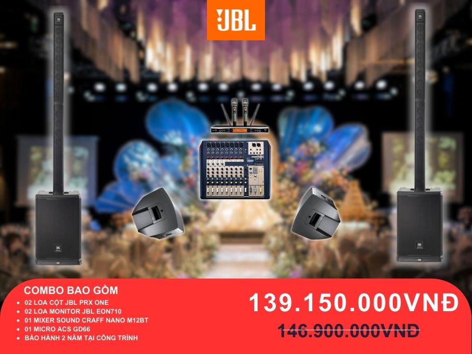 Loa JBL cho nhà hàng tiệc cưới diện tích dưới 100m2 