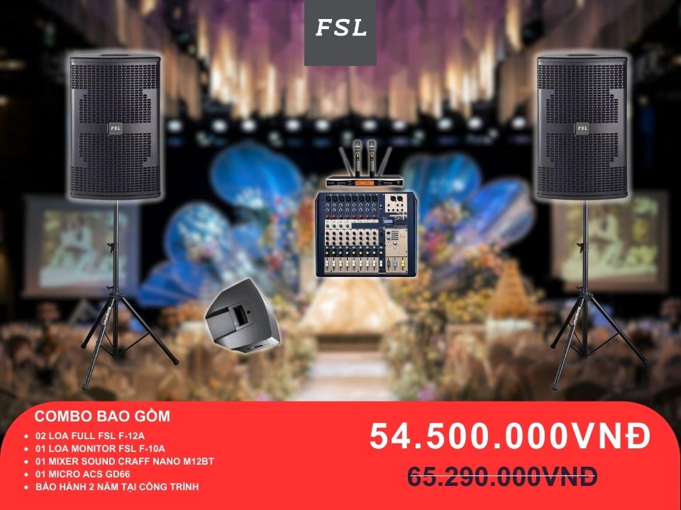 Dàn âm thanh FSL dành cho nhà hàng tiệc cưới diện tích dưới 50m2 
