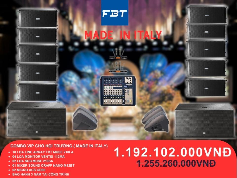 Dàn âm thanh Line Array FBT dành cho nhà hàng tiệc cưới diện tích 200-500m2