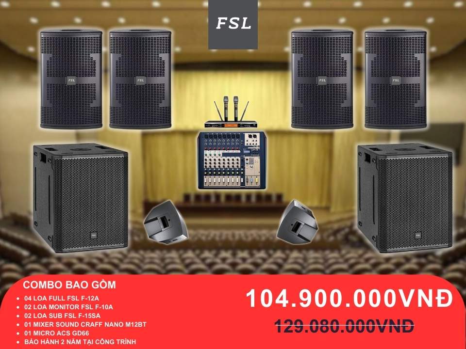 Loa FSL cho không gian hội trường từ 100-200m2