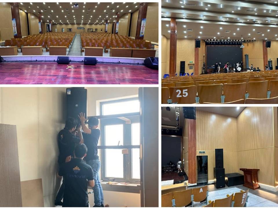 Lắp đặt loa cho hội trường Đại Học Y Dược TPHCM 