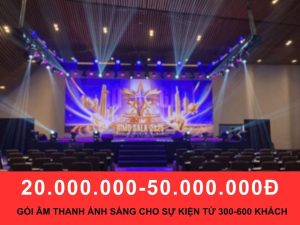 gói thuê âm thanh ánh sáng 300-600 khách