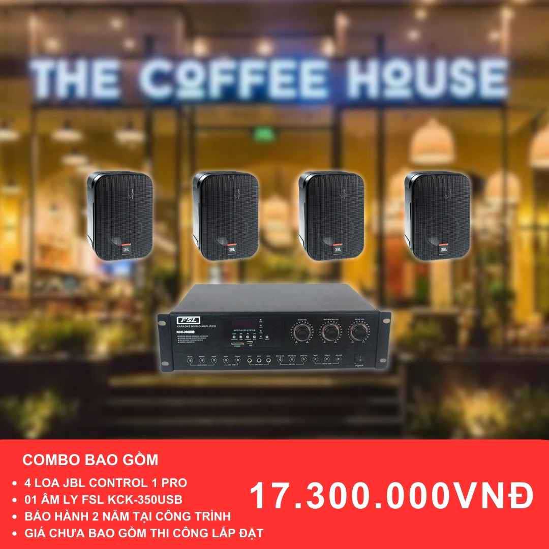 Loa treo tường JBL Control 1 Pro cho quán cafe diện tích 50-100m2