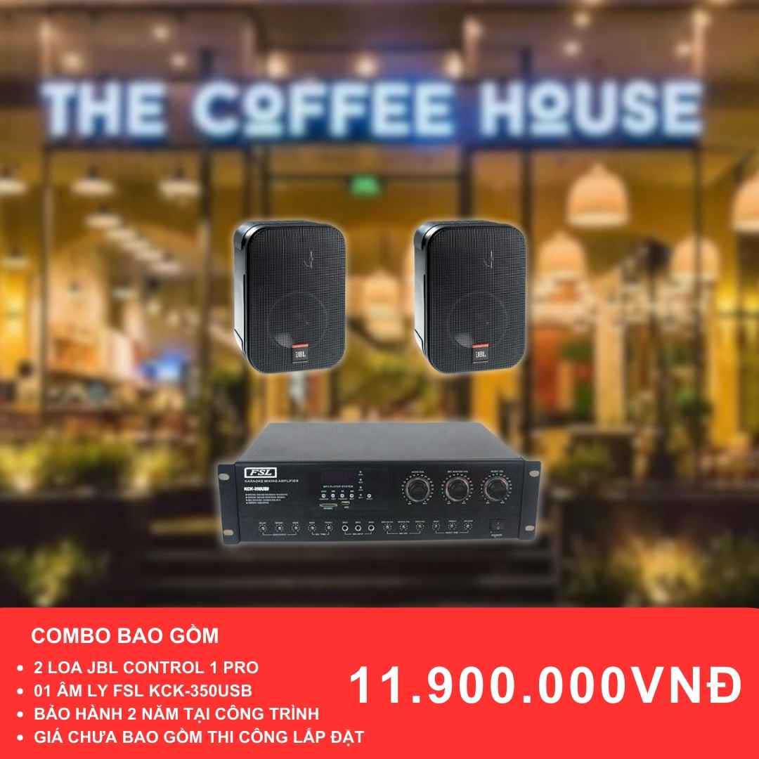 Loa treo tường JBL Control 1 Pro cho quán cafe diện tích dưới 50m2