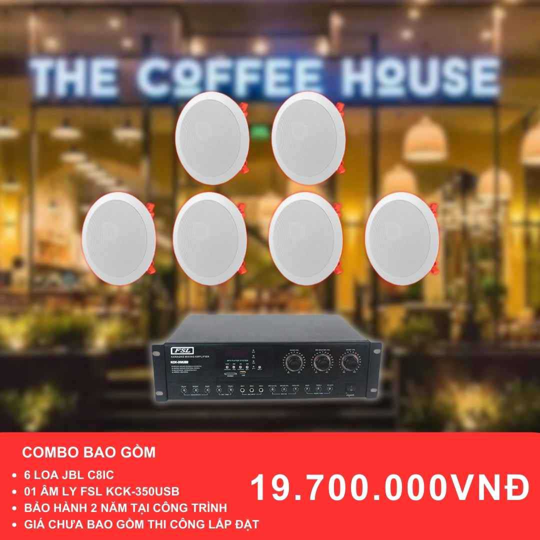 Loa âm trần JBL C9IC cho quán cafe diện tích 100-200m2