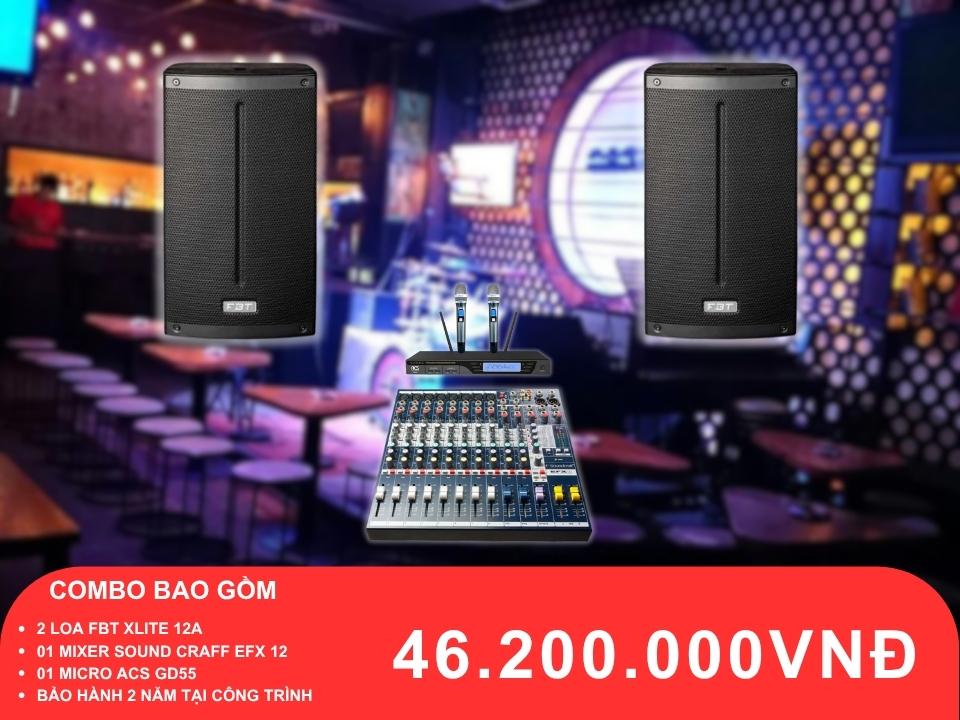 Loa hát Acoustic FBT Xlite 12A cho quán cafe
